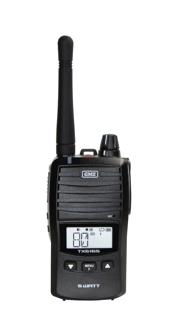 GME TX6165 5/1Watt IP67 UHF CB - With Accessories
